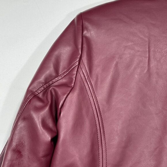 Dennis Basso Maroon Leather Jacket - Picture 5 of 15